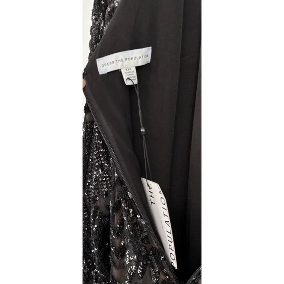 open lace back dress Dress The Population Elisa Embroidered Midi Dress